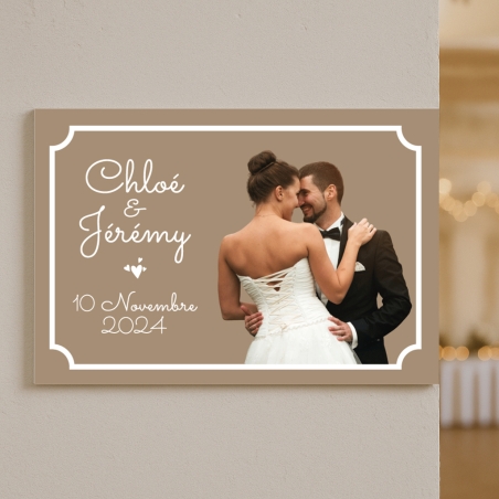 Plaque de rue décor de Mariage à personnaliser | Plaque Personnalisée