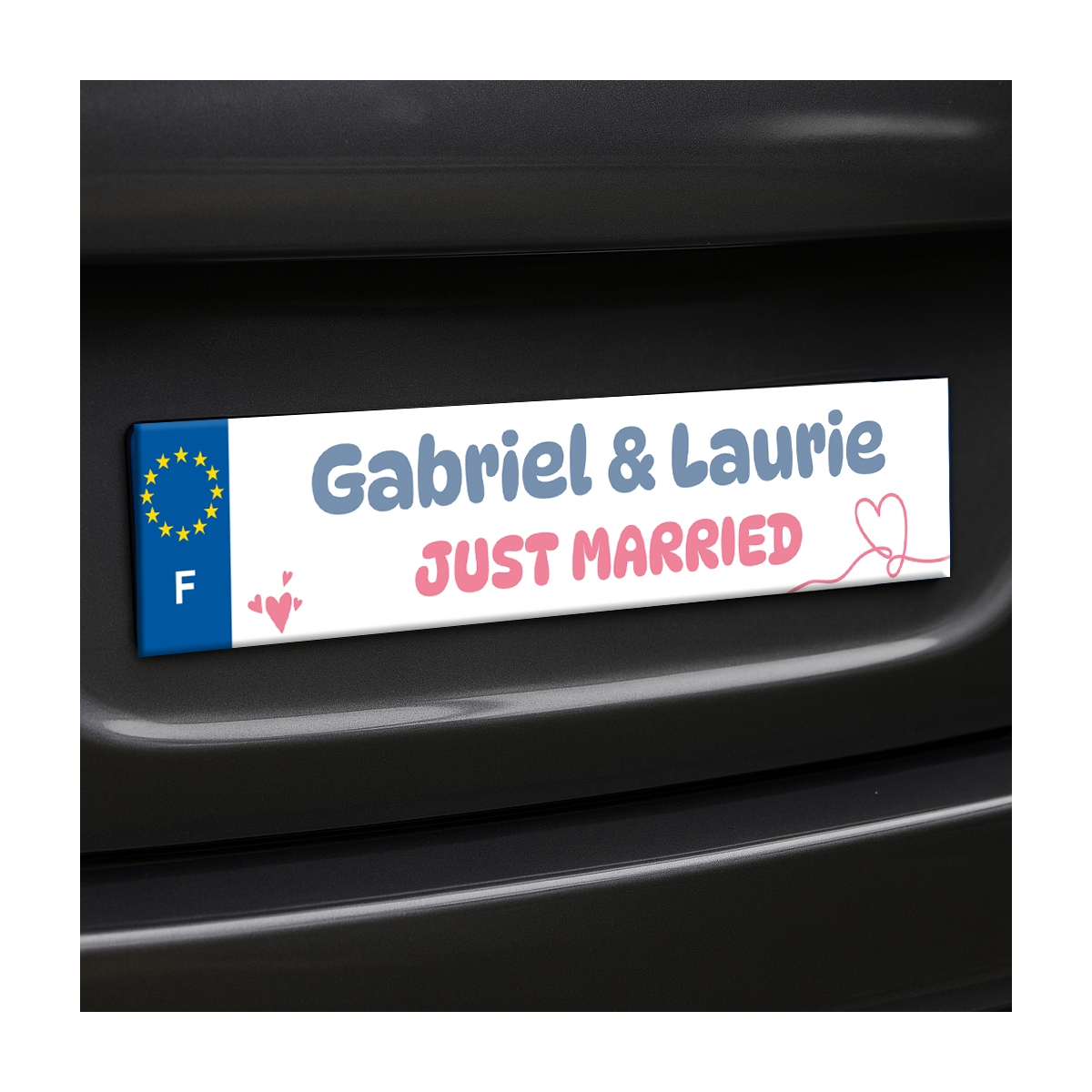 Plaque décorative immatriculation pour mariage | Plaque Personnalisée Plaque décorative immatriculation pour mariage | Plaque Personnalisée