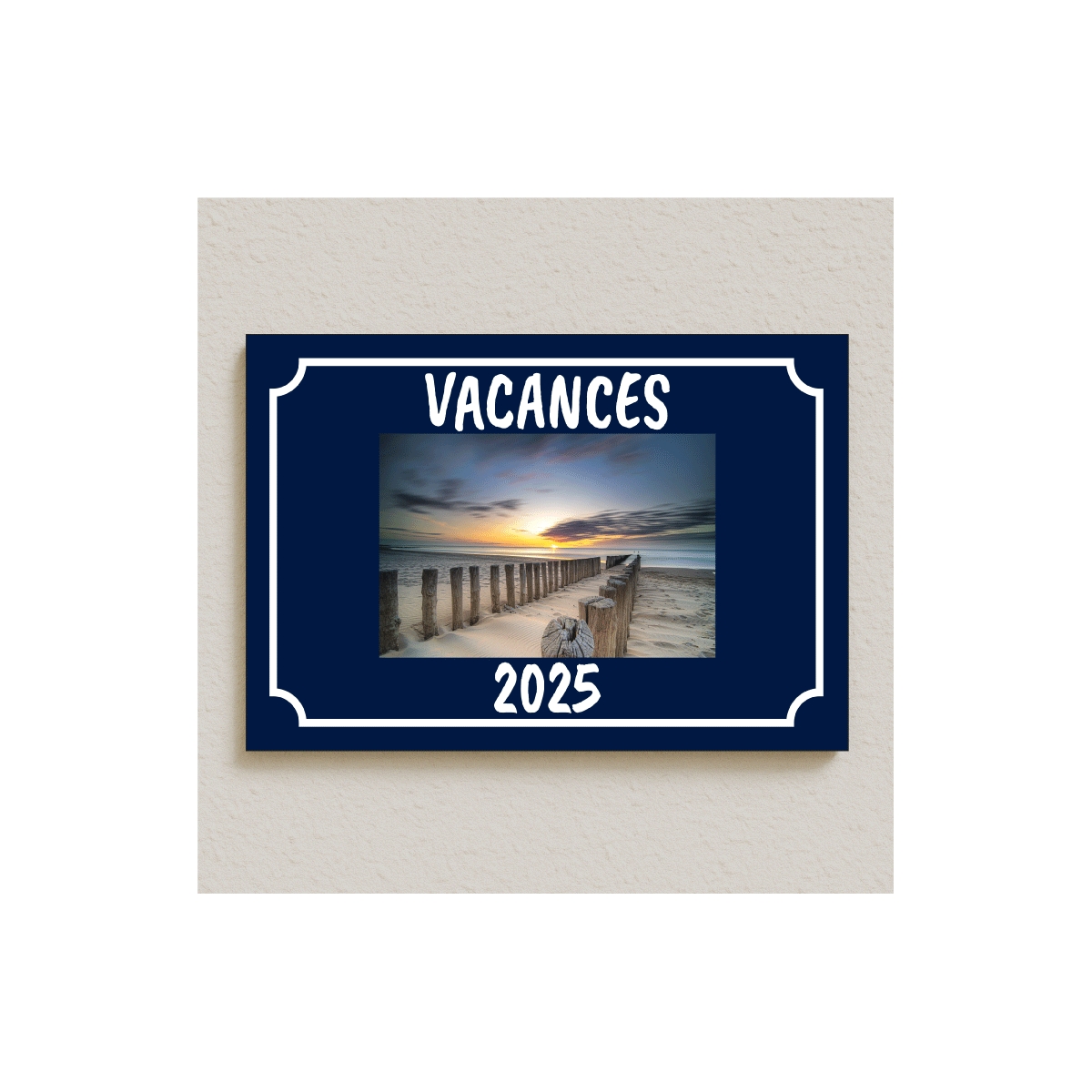 Plaque personnalisée avec impression d'une photo et Texte