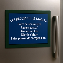 plaque de rue aimantée pour coller sur un frigo ou support métallique