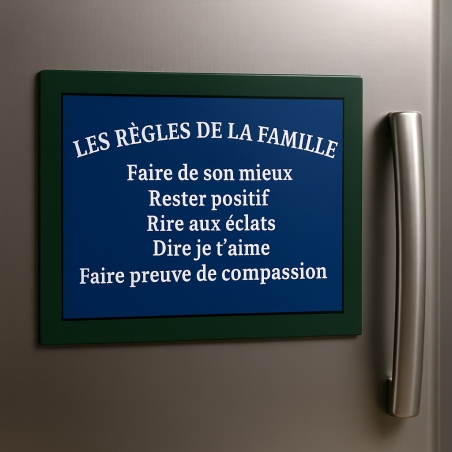 plaque de rue aimantée pour coller sur un frigo ou support métallique