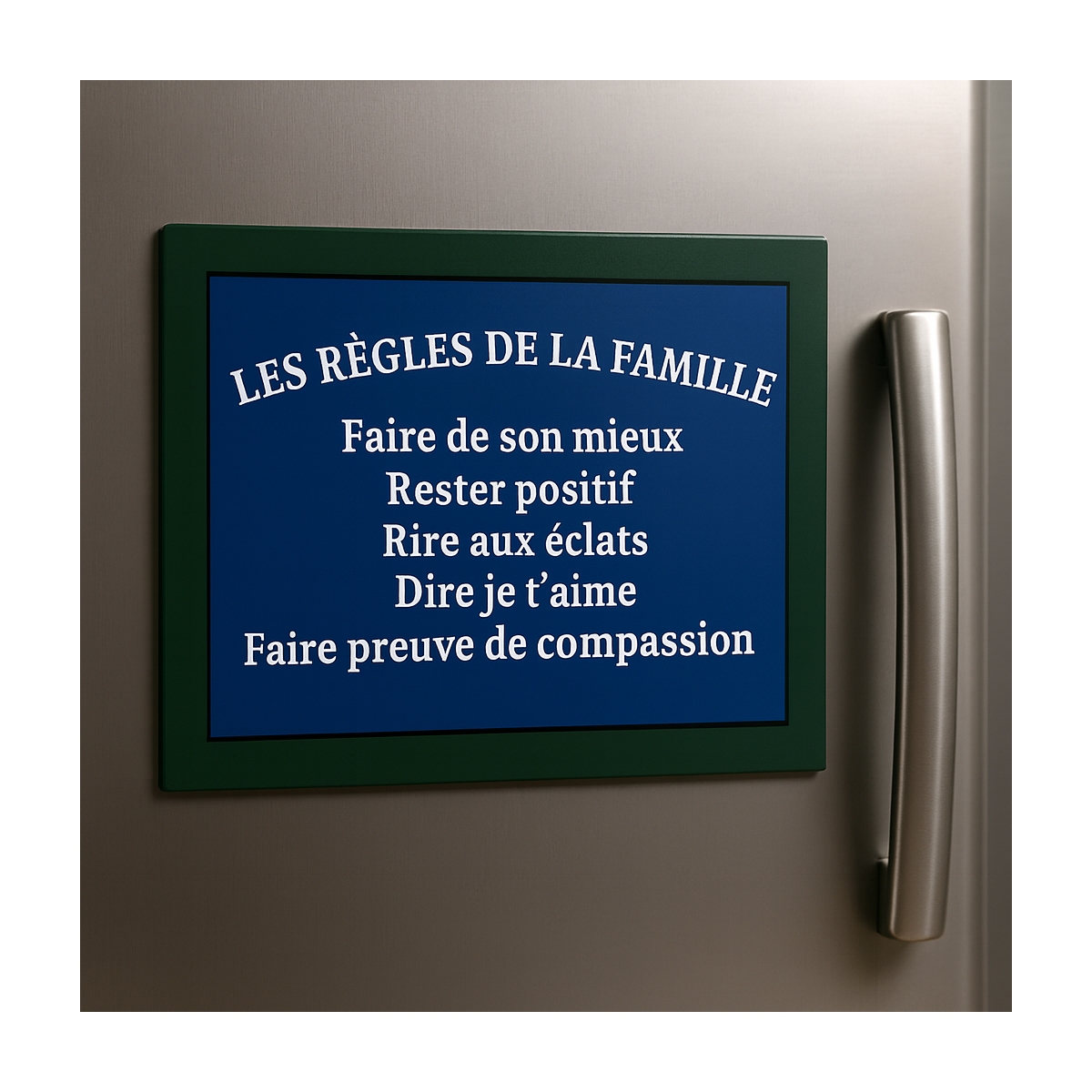 plaque de rue aimantée pour coller sur un frigo ou support métallique