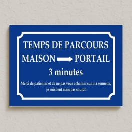 Plaque de chien - Texte rigolo - Pour chien gentil - support aluminium