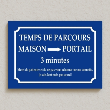 Plaque de chien - Texte rigolo - Pour chien gentil - support aluminium