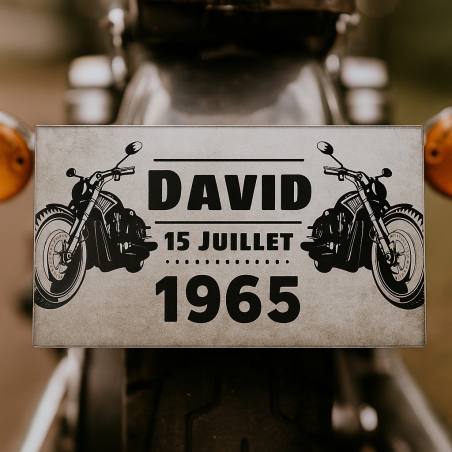 Plaque décorative immatriculation pour moto | Plaque Personnalisée