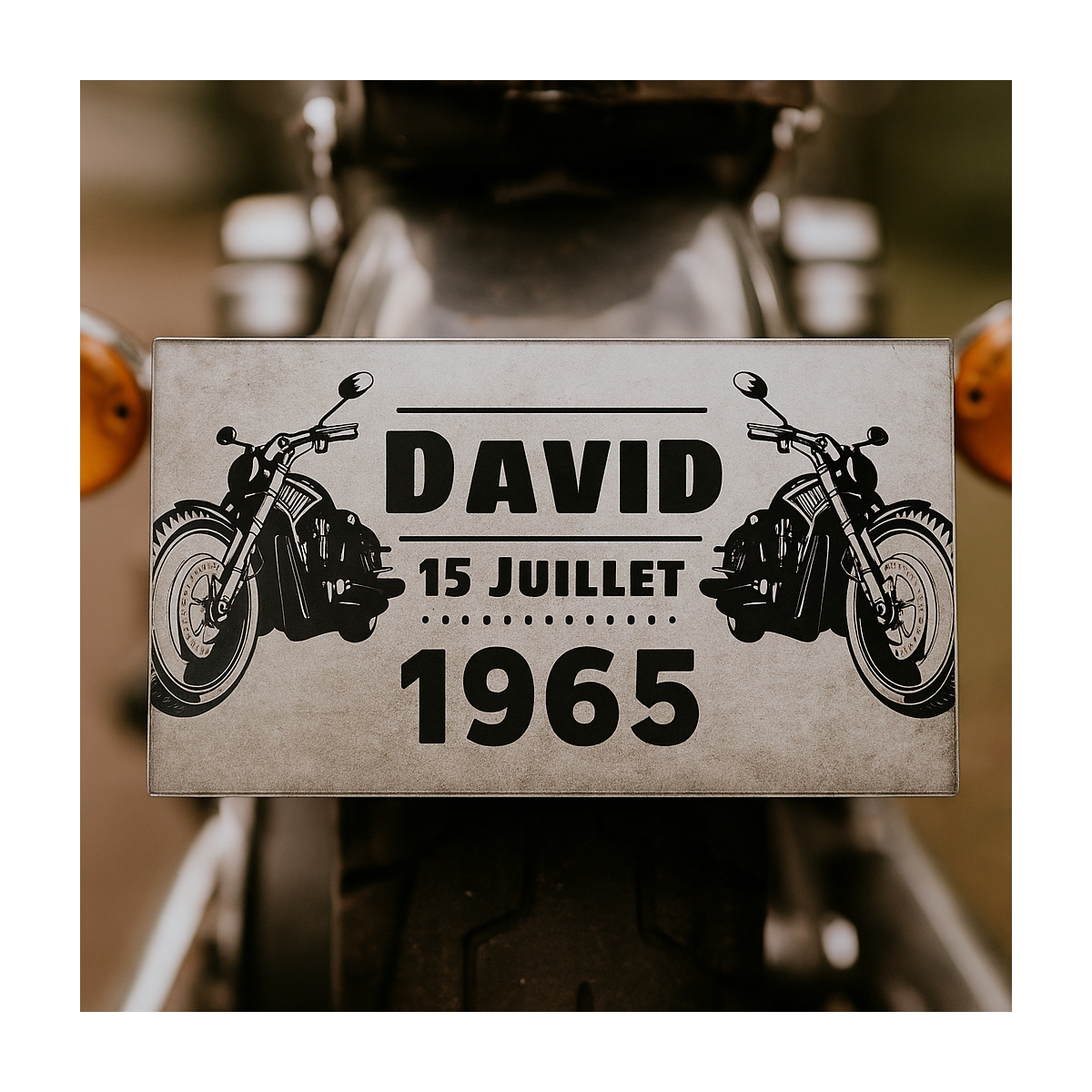 Plaque décorative immatriculation pour moto | Plaque Personnalisée