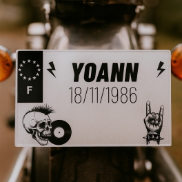 Plaque décorative immatriculation pour motard | Plaque Personnalisée