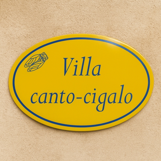 Plaque en émail type Mas de Provence - Décoration pour maison Méditerranée