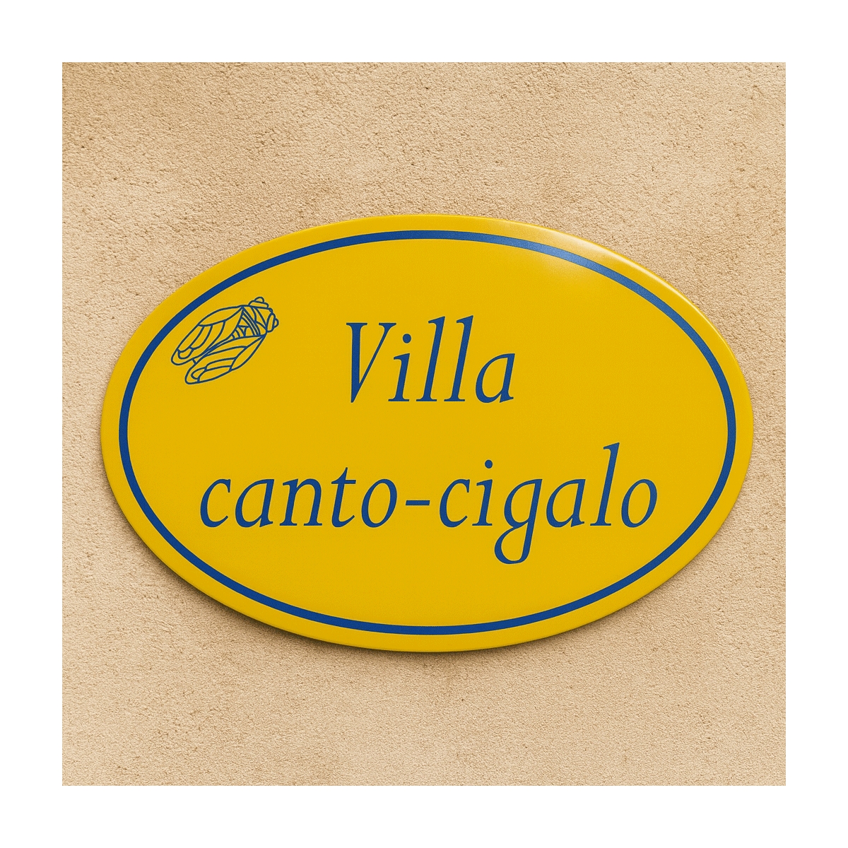 Plaque en émail type Mas de Provence - Décoration pour maison Méditerranée