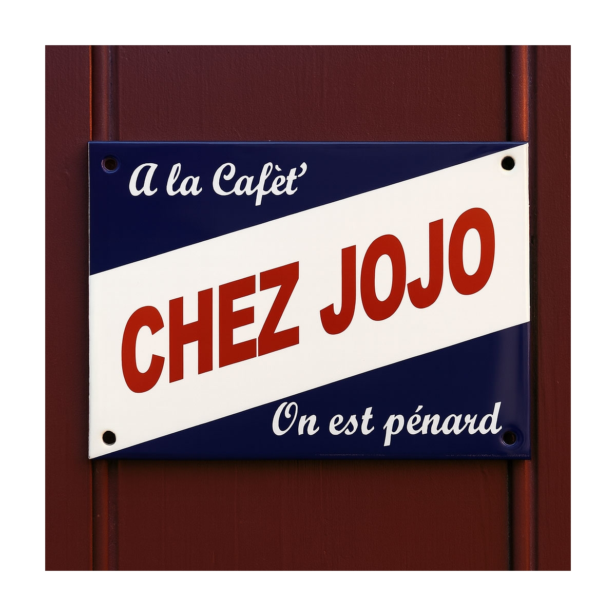 Plaque publicitaire vintage en métal émaillé | Plaque Personnalisée