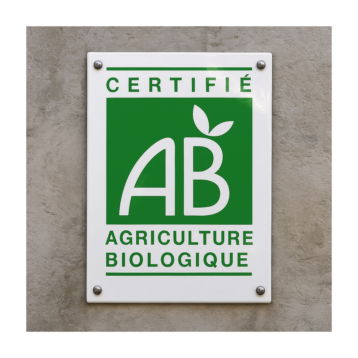 Plaque de Label Agriculture Biologique AB émail | Plaque Personnalisée Plaque de Label Agriculture Biologique AB émail | Plaque Personnalisée
