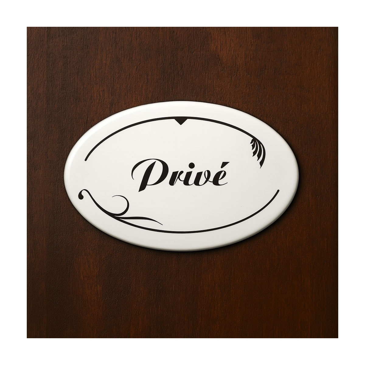 Plaque émaillée de forme ovale pour signalétique Hôtel - Restaurant