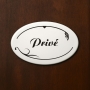Plaque émaillée de forme ovale pour signalétique Hôtel - Restaurant