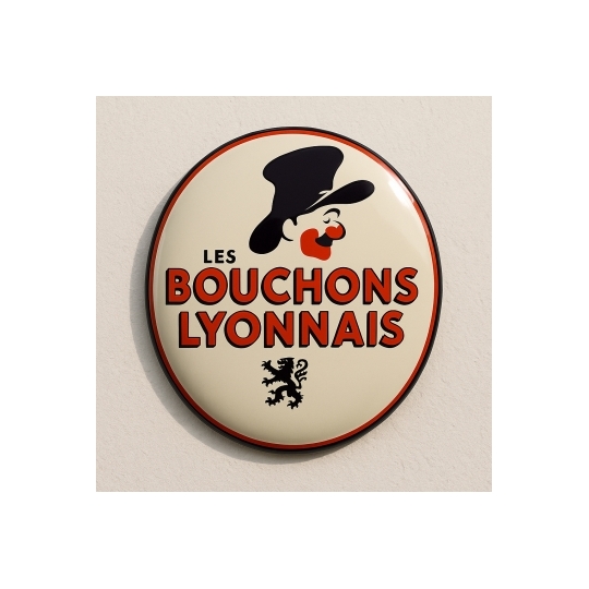 Pancarte pour restaurant ville de Lyon - sérigraphie sur tôle acier