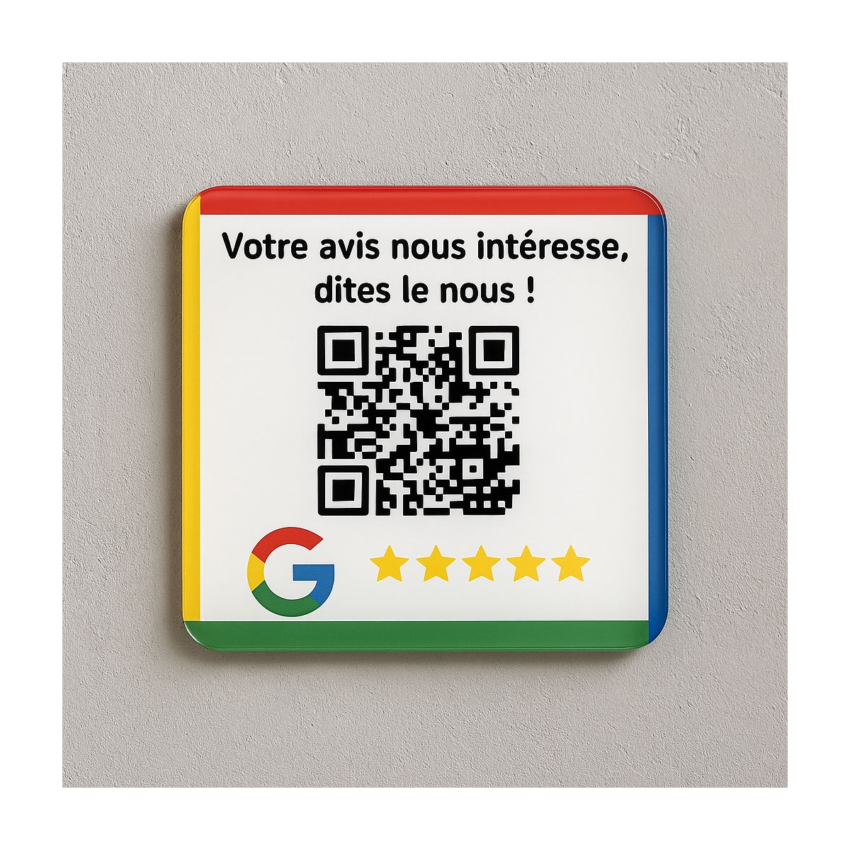 Plaque avis client avec QR Code | Plaque Personnalisée Plaque avis client avec QR Code | Plaque Personnalisée