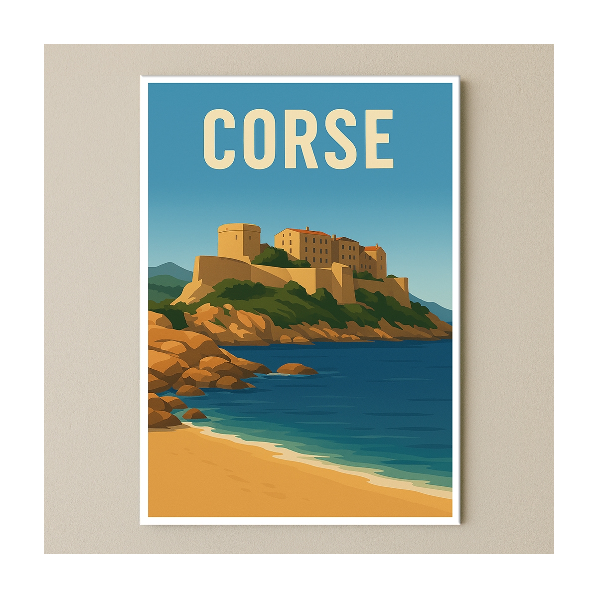 Plaque de région Corse pour décoration | Plaque Personnalisée Plaque de région Corse pour décoration | Plaque Personnalisée