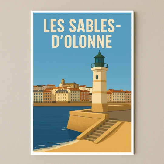 Plaque de ville Sables d'Olonne pour décoration | Plaque Personnalisée Plaque de ville Sables d'Olonne pour décoration | Plaque Personnalisée