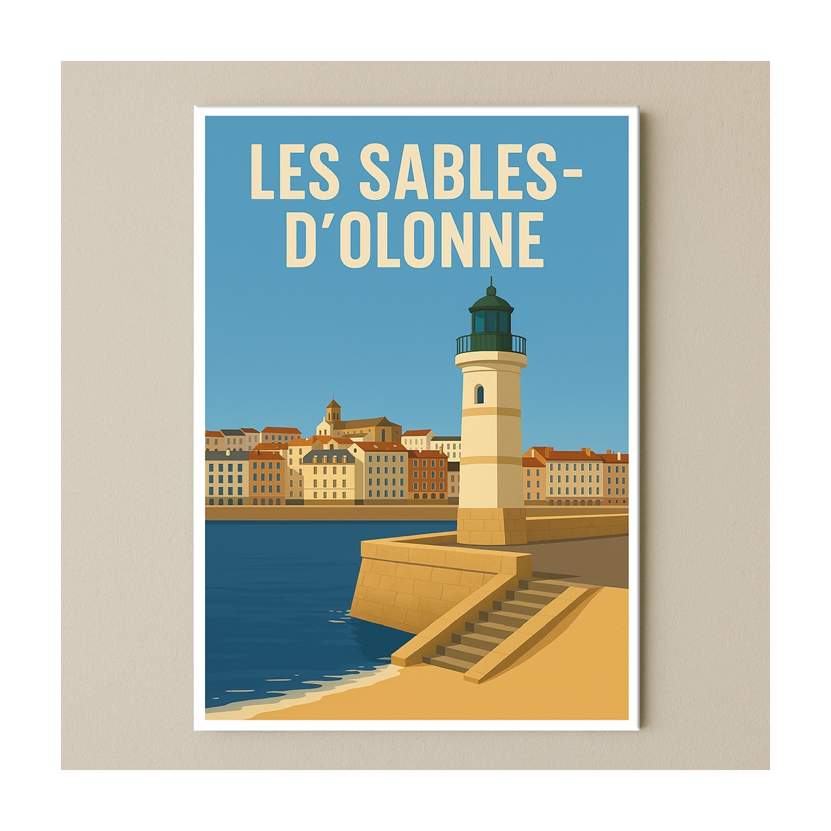 Plaque de ville Sables d'Olonne pour décoration | Plaque Personnalisée Plaque de ville Sables d'Olonne pour décoration | Plaque Personnalisée