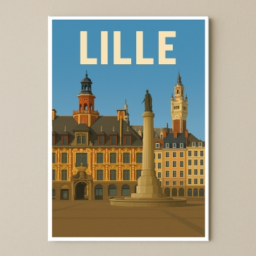 Plaque de ville Lille pour décoration | Plaque Personnalisée