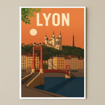 Plaque de ville Lyon pour décoration | Plaque Personnalisée