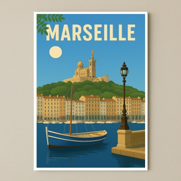 Plaque de ville Marseille pour décoration | Plaque Personnalisée