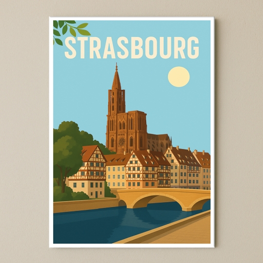 Plaque de ville Strasbourg pour décoration | Plaque Personnalisée Plaque de ville Strasbourg pour décoration | Plaque Personnalisée