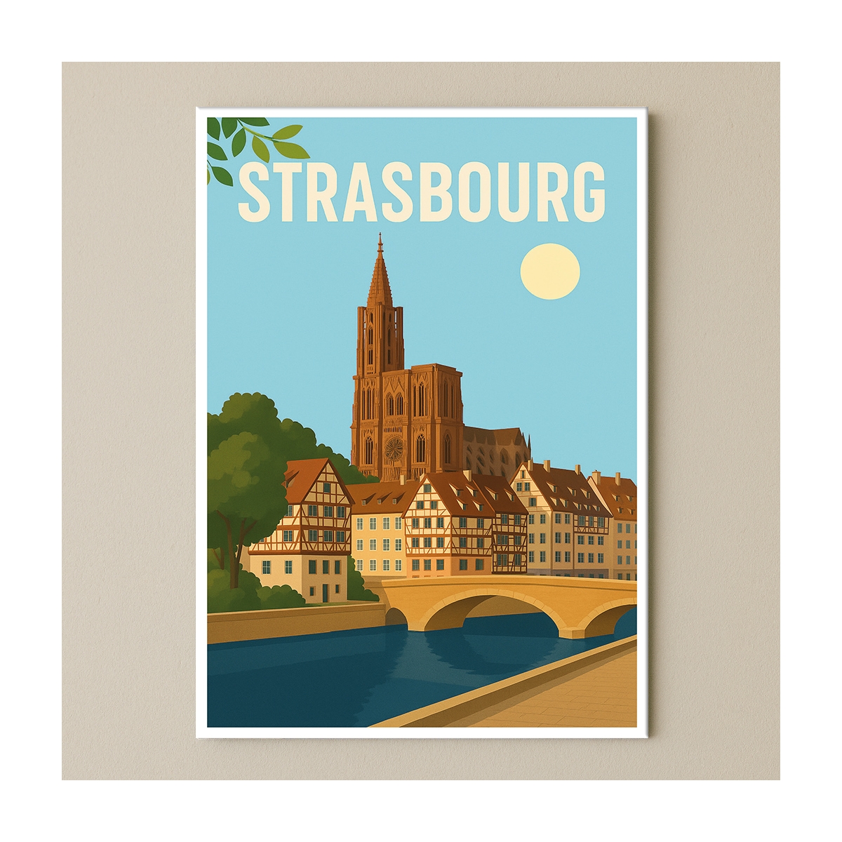 Plaque de ville Strasbourg pour décoration | Plaque Personnalisée Plaque de ville Strasbourg pour décoration | Plaque Personnalisée