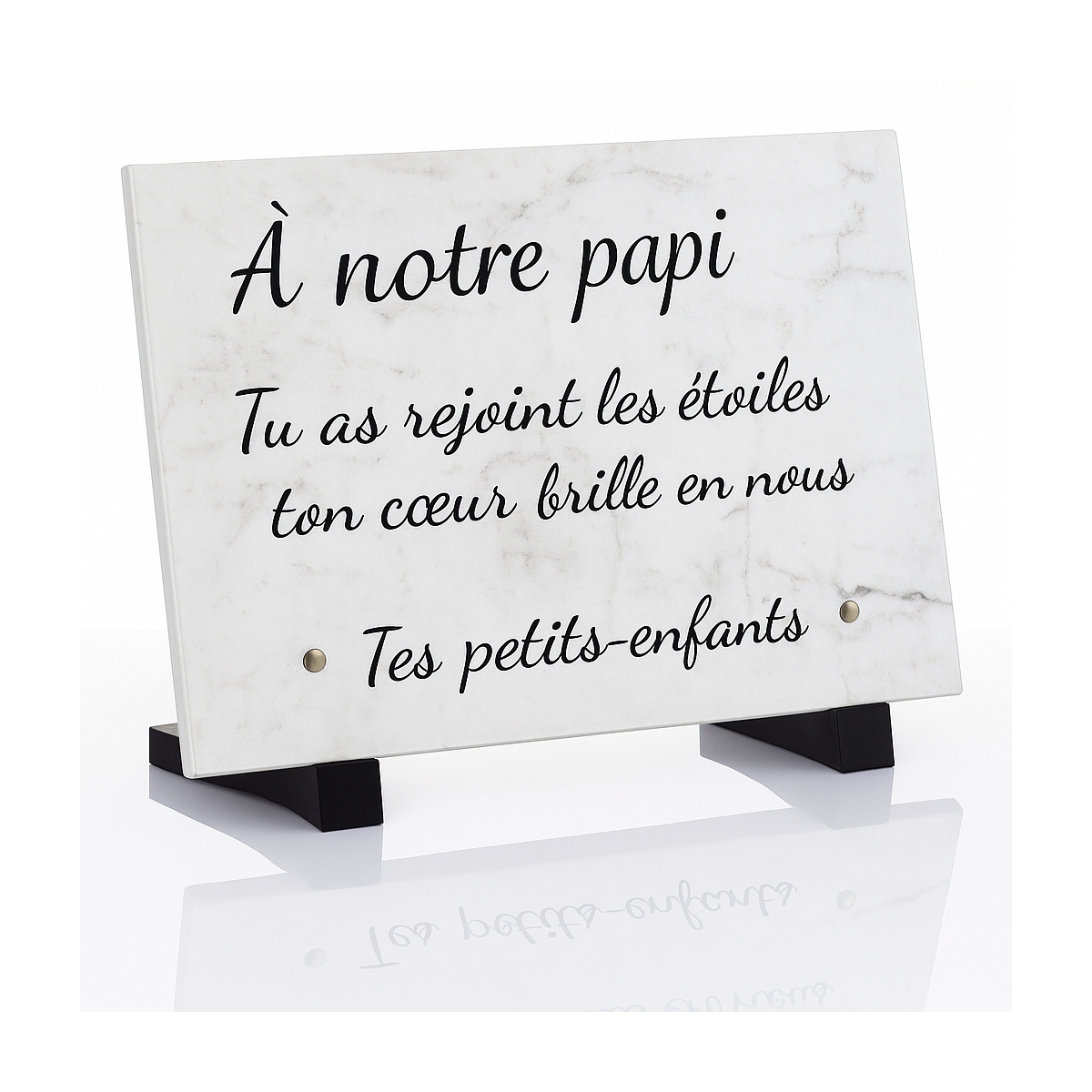 Plaque funéraire effet marbre | Plaque Personnalisée Plaque funéraire effet marbre | Plaque Personnalisée