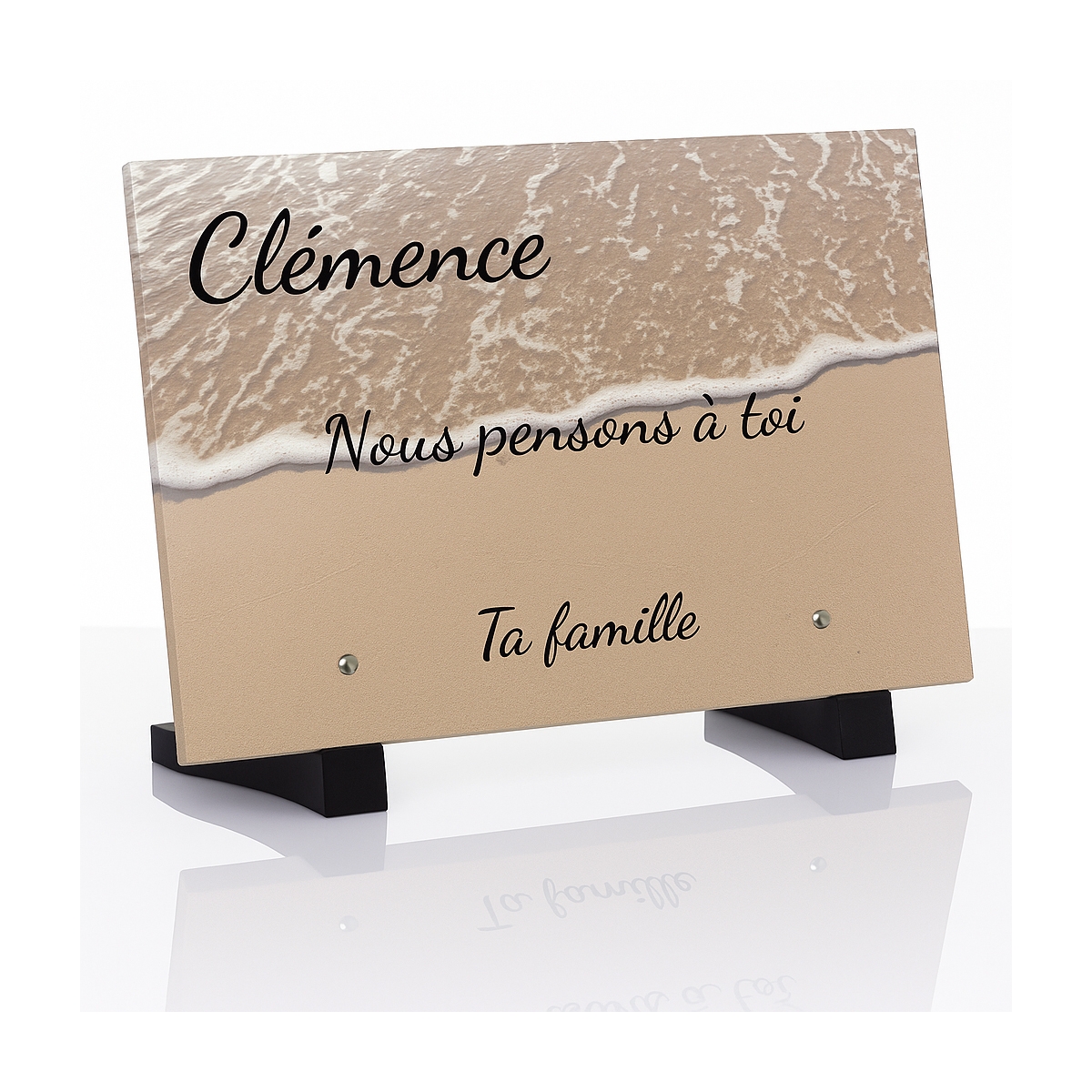 Plaque funéraire motif plage | Plaque Personnalisée Plaque funéraire motif plage | Plaque Personnalisée