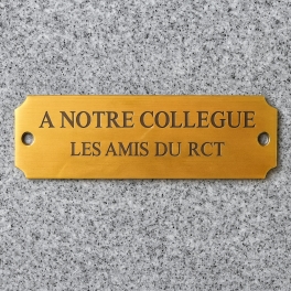 Plaque interfunéraire à fixer sur pierre tombale | Plaque Personnalisée