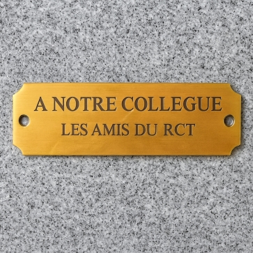 Plaque interfunéraire à fixer sur pierre tombale | Plaque Personnalisée