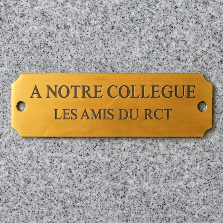 Plaque interfunéraire à fixer sur pierre tombale | Plaque Personnalisée