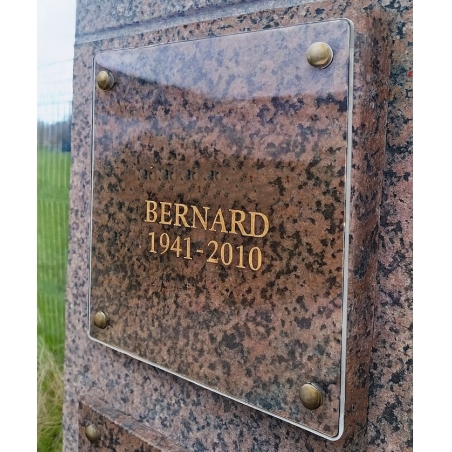 Plaque funéraire en plexiglas transparent | Plaque Personnalisée