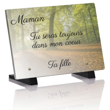 Plaque funéraire motif forêt | Plaque Personnalisée