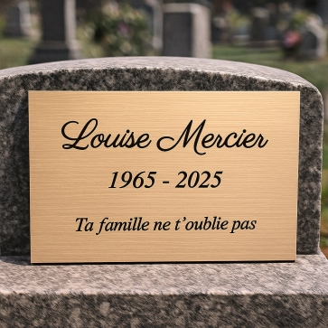 Plaque funéraire acrylique | Plaque Personnalisée