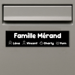 Plaque boîte aux lettres personnalisée en plastique | Plaque Personnalisée