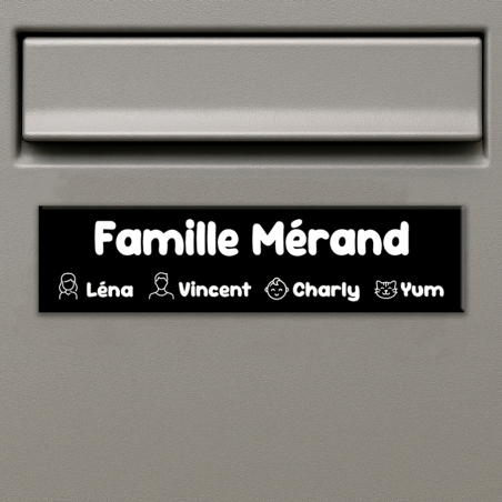 Plaque boîte aux lettres personnalisée en plastique | Plaque Personnalisée