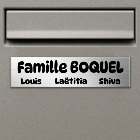 Plaque boîte aux lettres personnalisée en métal | Plaque Personnalisée