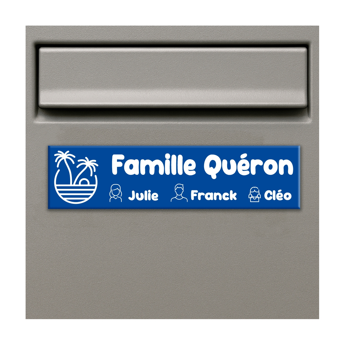 Plaque boîte aux lettres personnalisée palmier | Plaque Personnalisée Plaque boîte aux lettres personnalisée palmier | Plaque Personnalisée