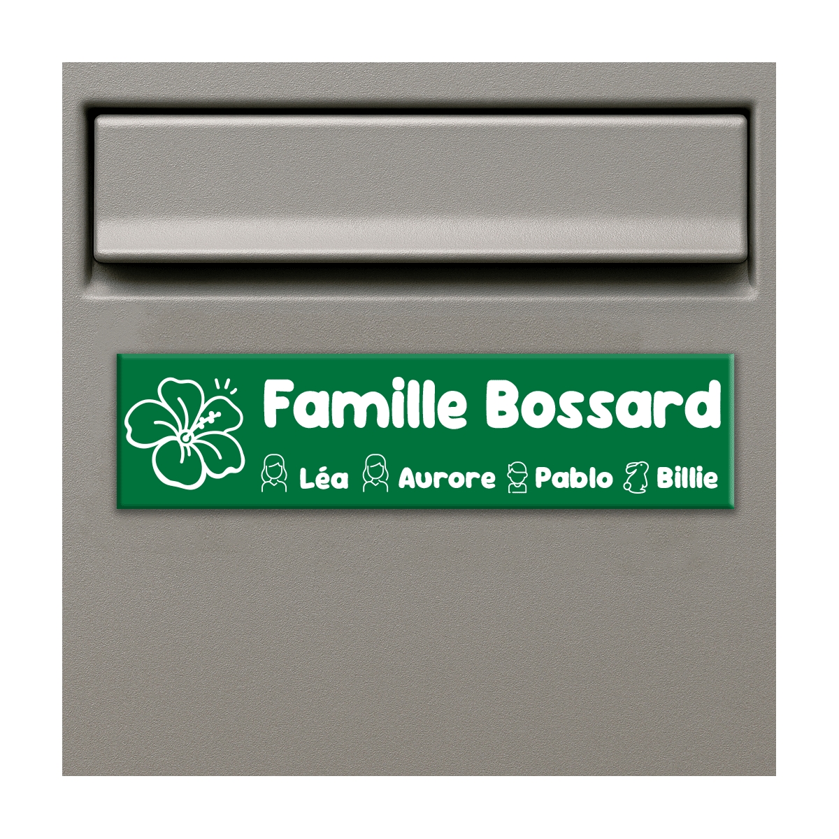 Plaque boîte aux lettres personnalisée fleurs | Plaque Personnalisée Plaque boîte aux lettres personnalisée fleurs | Plaque Personnalisée