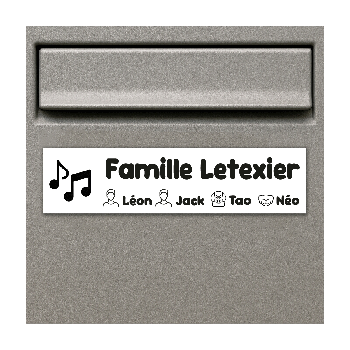 Plaque boîte aux lettres personnalisée musique | Plaque Personnalisée Plaque boîte aux lettres personnalisée musique | Plaque Personnalisée