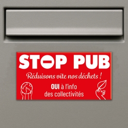 Plaque stop pub pour boîte aux lettres | Plaque Personnalisée