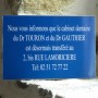 Plaque laqué bleue