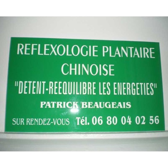 Plaque acrylique verte