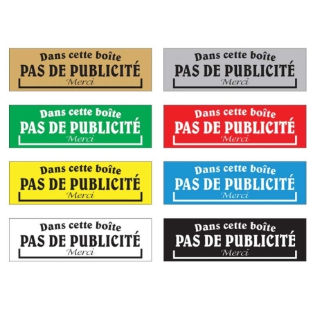 plaques pas de pub