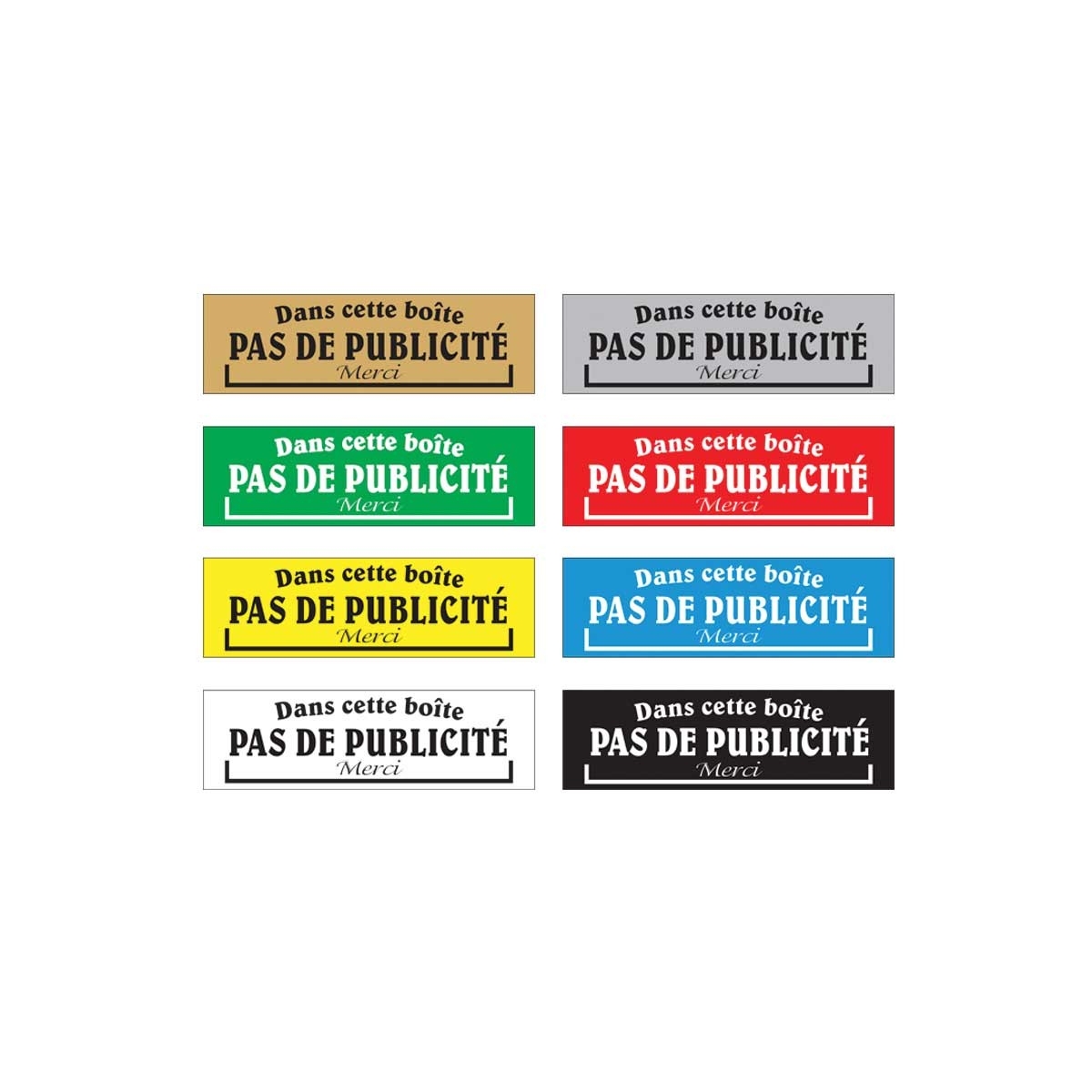 plaques pas de pub
