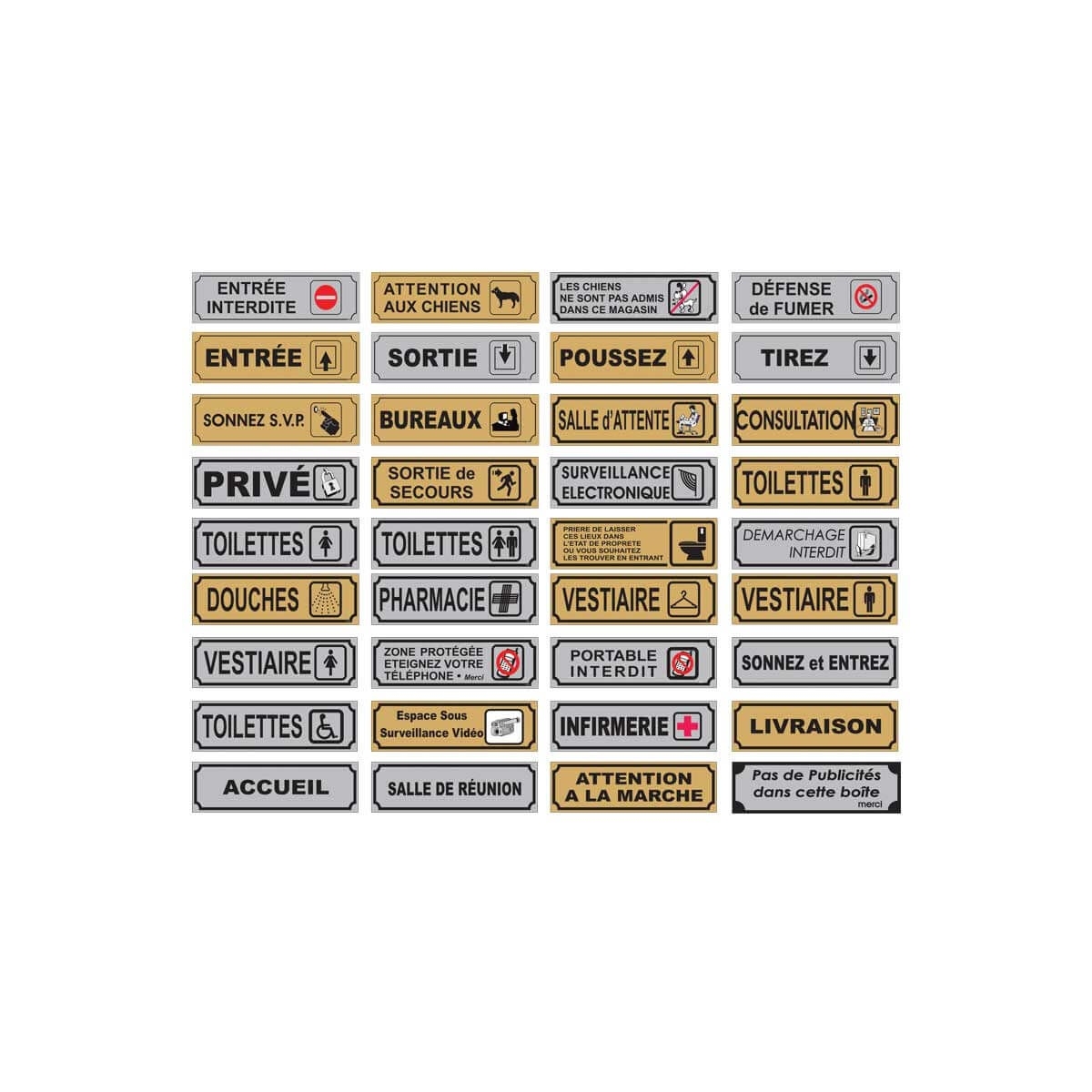 Plaque porte signalétique Plaque porte signalétique