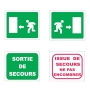 Pancart issue de secours - Fond vert réglementé - avec logo - pas cher Pancart issue de secours - Fond vert réglementé - avec logo - pas cher