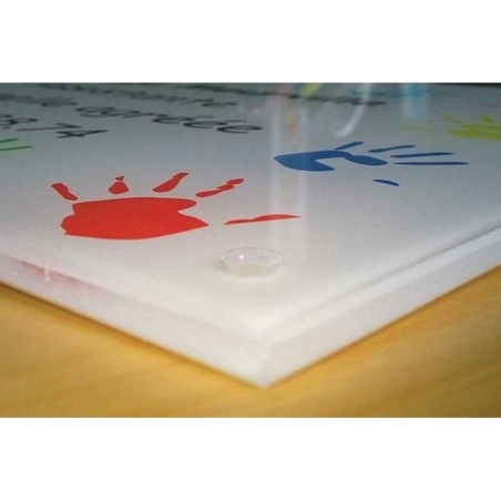 Impression de plaque gravée en couleur - support plexi - tarif pas cher