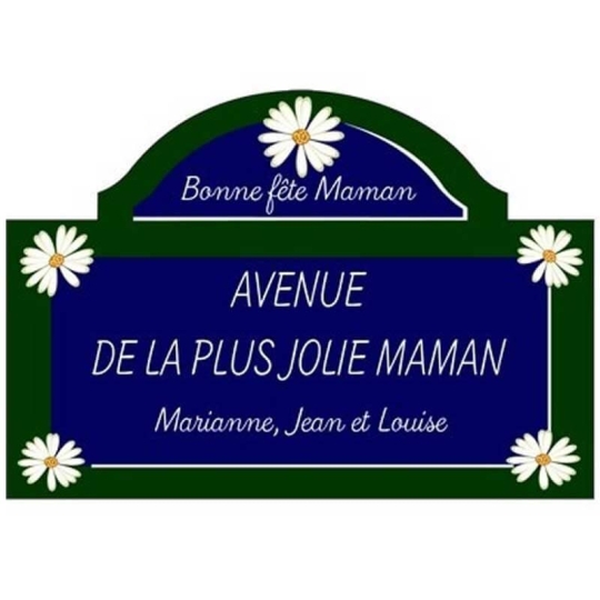 Plaque parisienne Marguerite Cadeau Plaque parisienne Marguerite Cadeau
